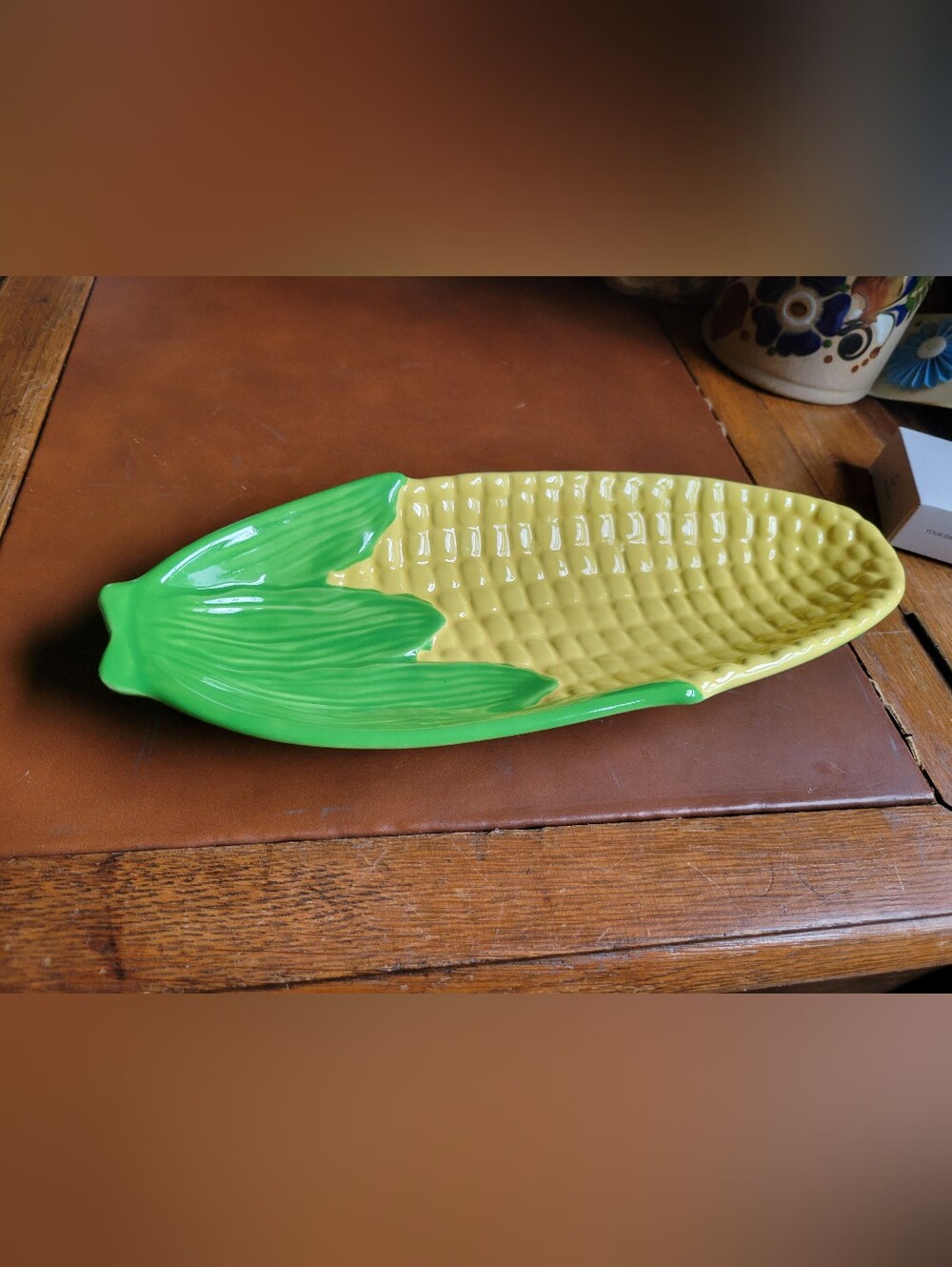 Vintage Ceramic Corn on the Cob Serving Dish Dish Platter USA Pottery MCM